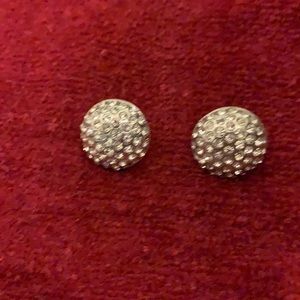 Diamond silver earrings